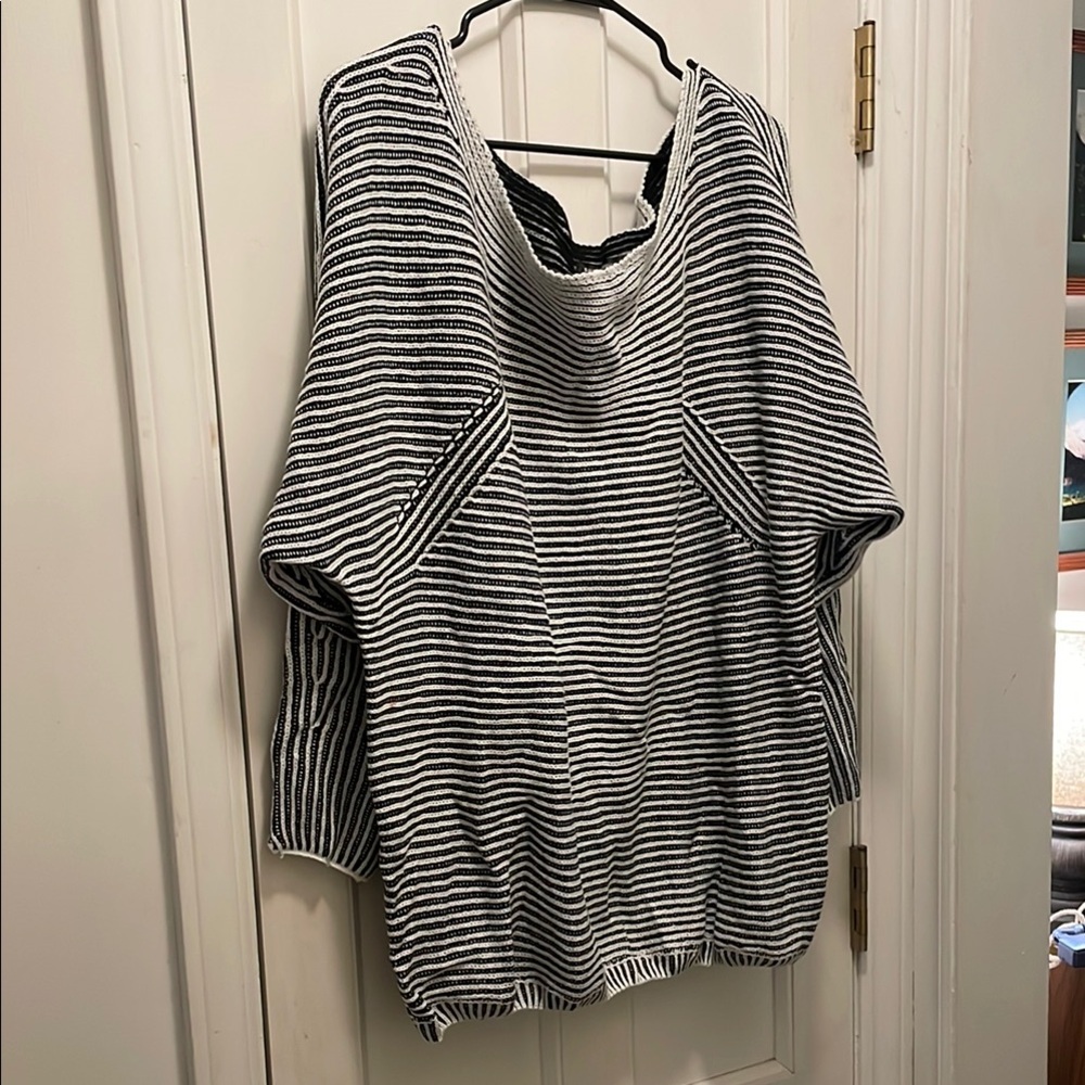 Black and White Striped Sweater